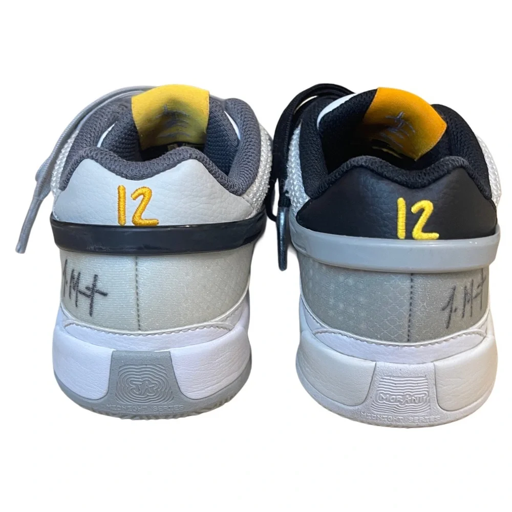 Nike JA1 Ja Morant 1 Youth Basketball Shoes – White & Gray, Size 4.5 Y - Picture 4 of 9